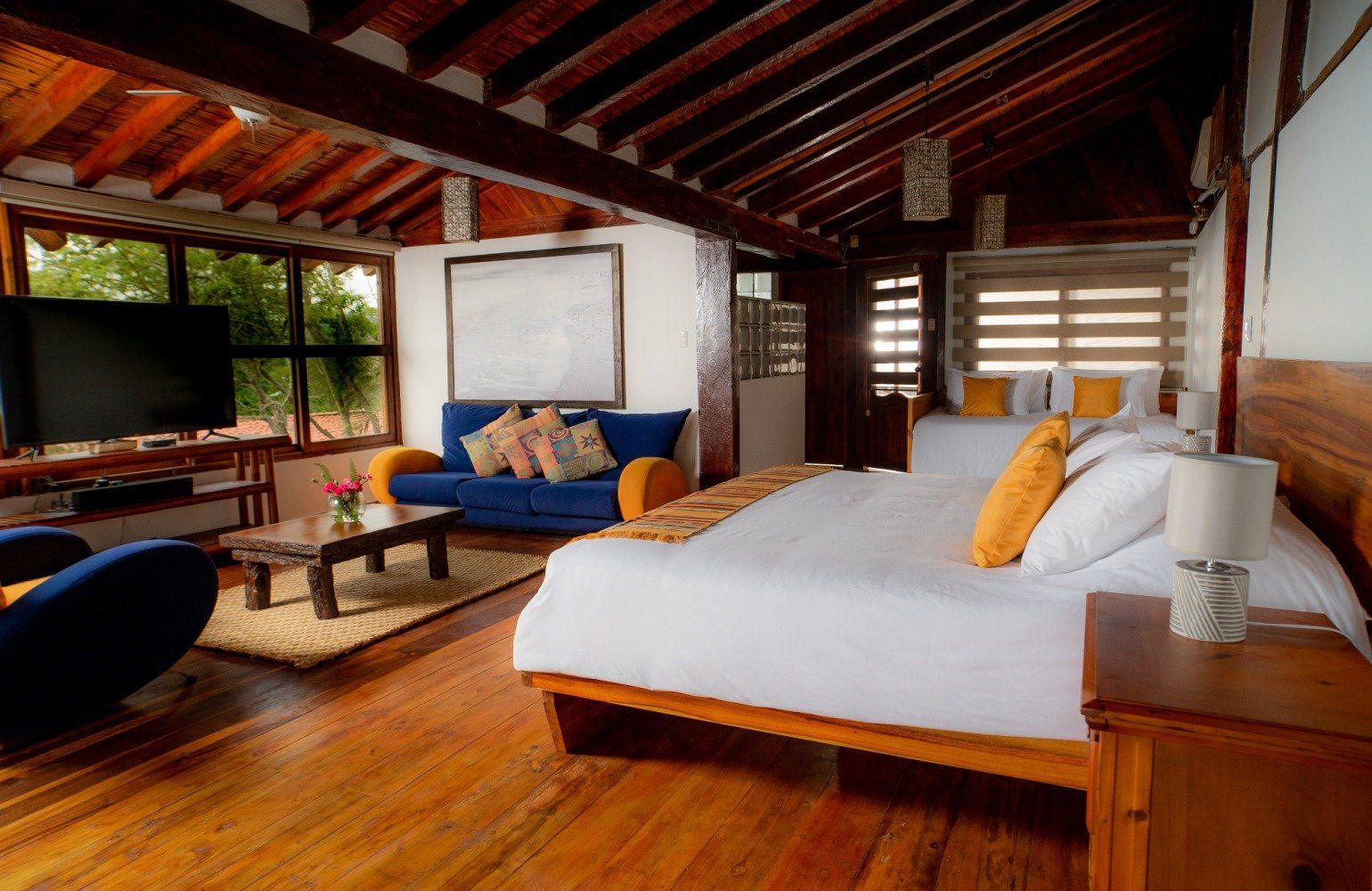elegant room overlooking the ocean with a luxury feel. Suite with balcony