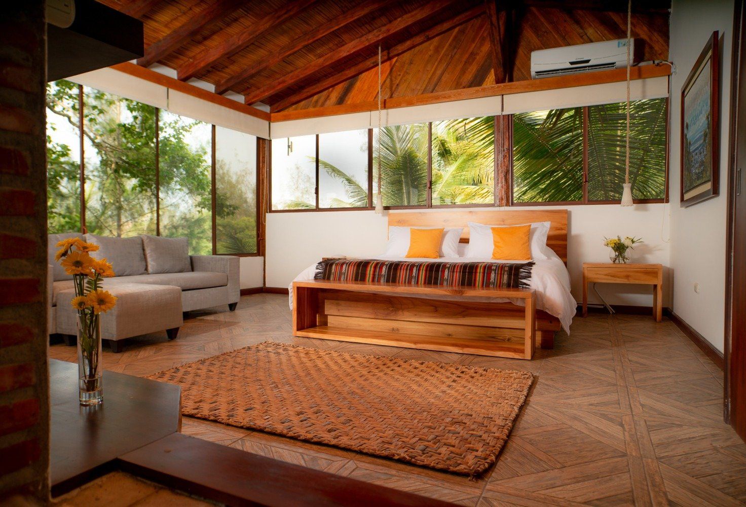 elegant room overlooking the ocean with a luxury feel. Suite with balcony
