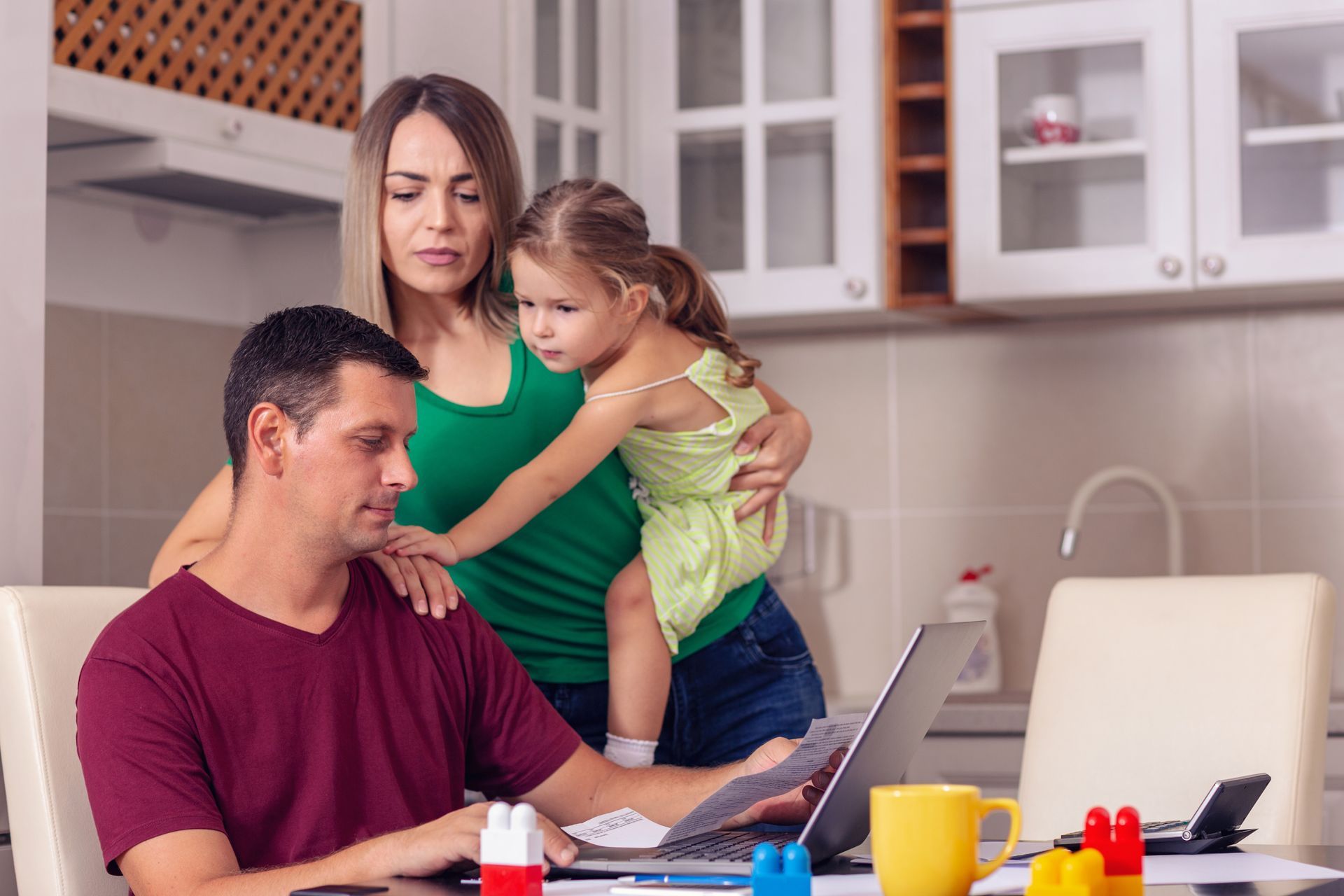 The young family comforts one another during their time of hardship - they are hopefull California Senate Bill 460 will help their family