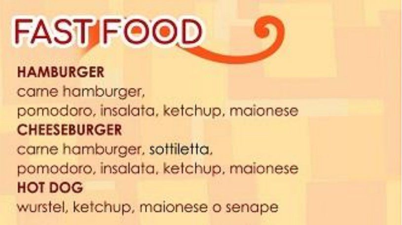 Lo spuntino menù