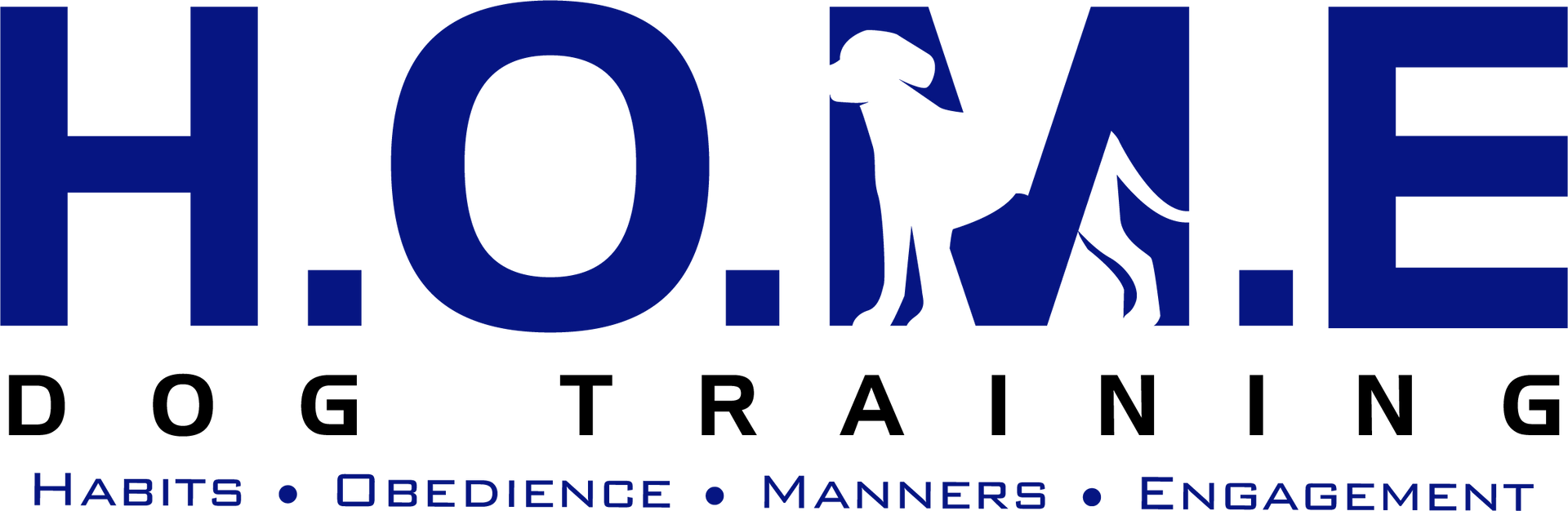 HOME Dog Training Logo - Habits, Obedience, Manners, Engagement