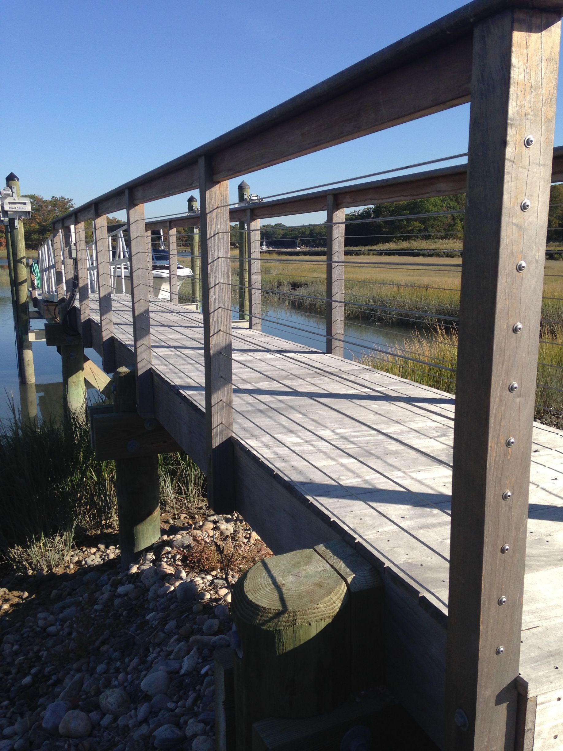 A wooden bridge over a body of water