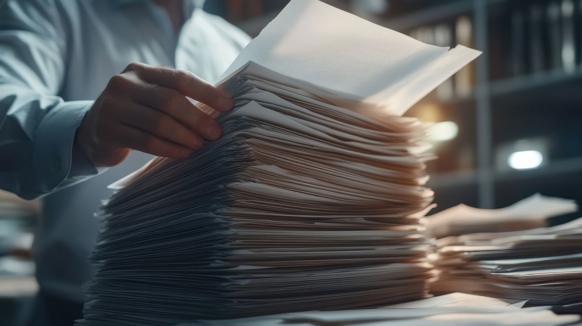 Accountant showing office document auditing concept ,plan review process and assess correctness ,Management of important documents. Accountant showing office document auditing concept ,plan review process and assess correctness ,Management of important documents.