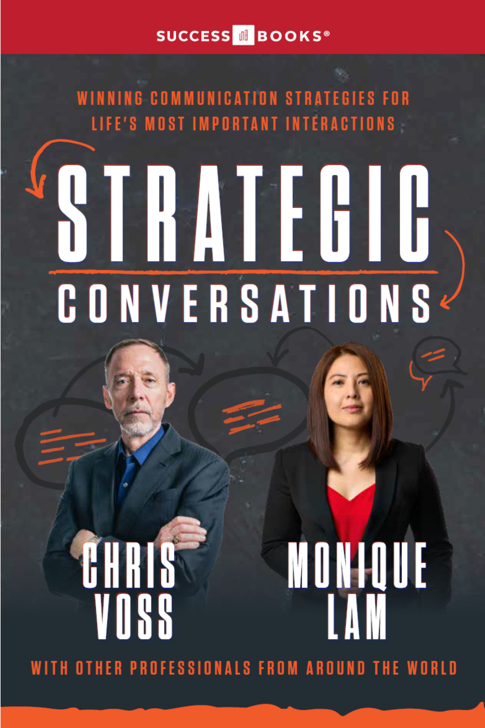 Book cover titled “Strategic Conversations” with two speakers on a dark red background