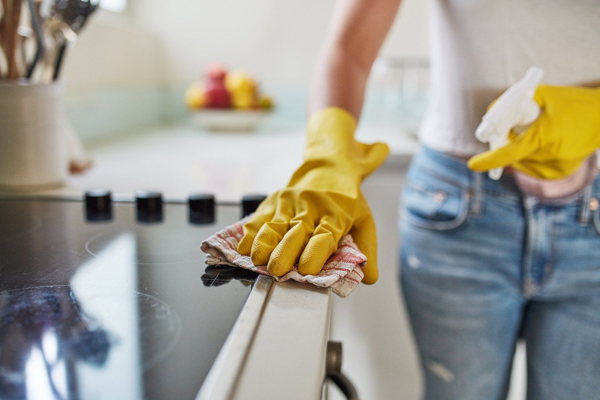 Woman Cleaning a Kitchen — Bakersfield, CA — Handmaids House Cleaning