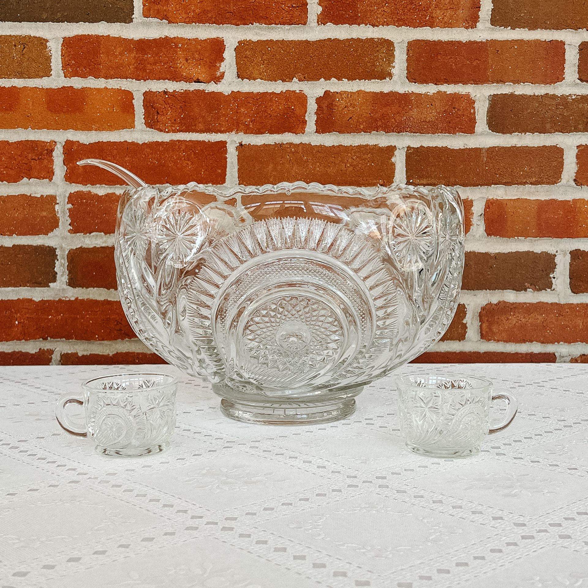 glass punch bowl