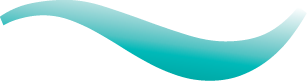 Teal abstract wave swoosh on a white background