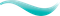 Teal abstract wave swoosh on a white background