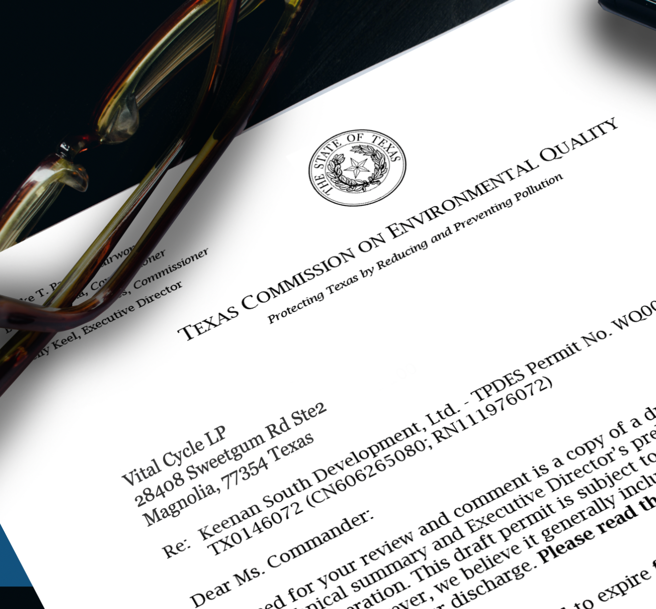 Vital Cycle TCEQ approval