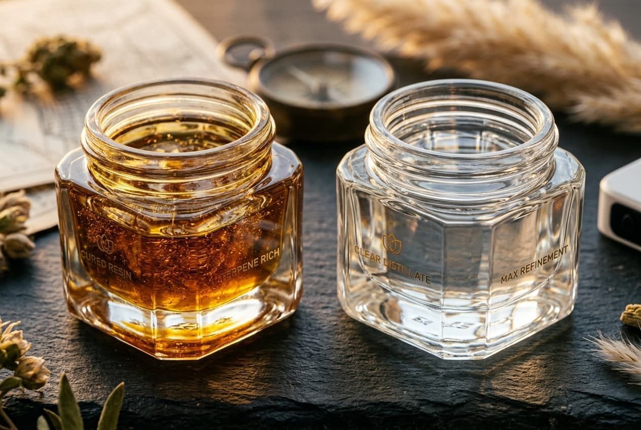 Cured Resin vs Distillate