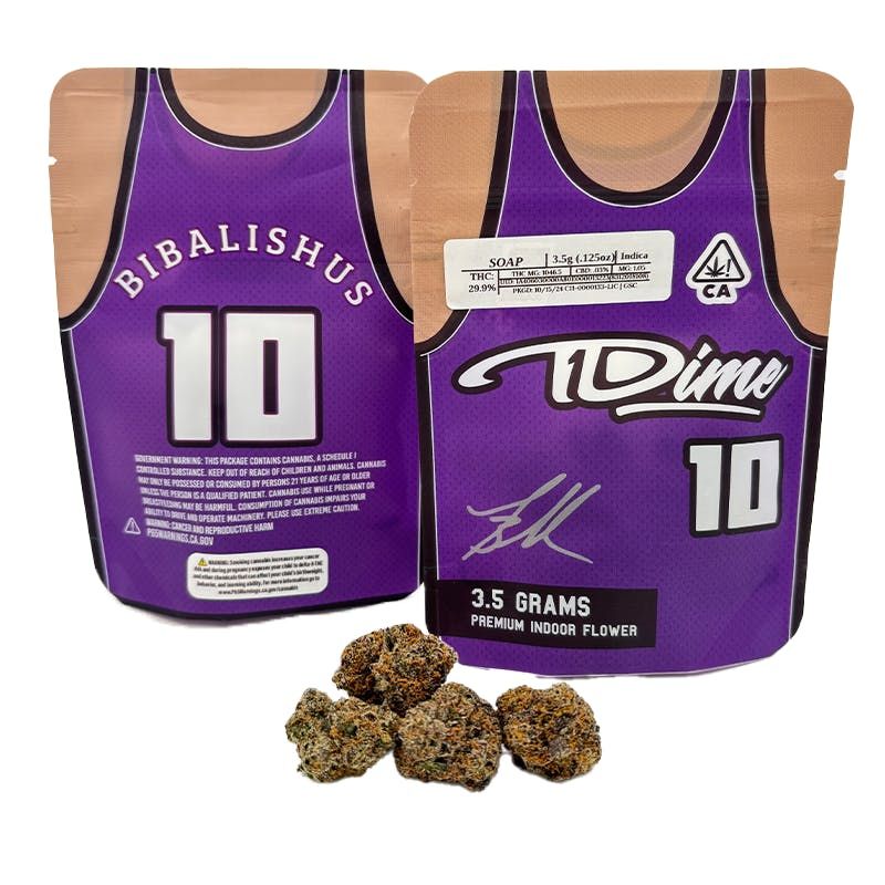 TDime Soap Indica 3.5g 29.9% THC premium indoor flower