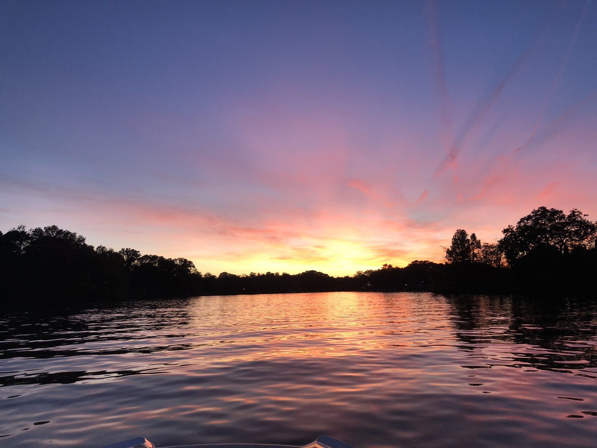 lake at sunset
