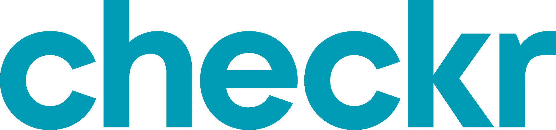 The word checkr is written in blue on a white background.