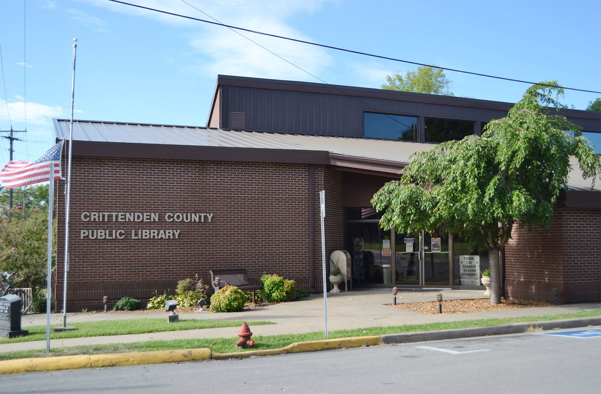 Exterior shot of Crittenden County Public Library
