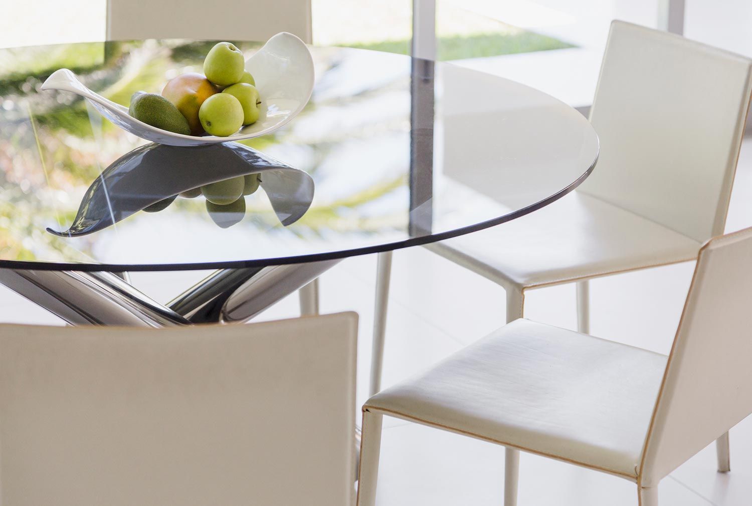 Rounded Glass Table — Charleston, SC — Palmetto Glass & Mirror Inc