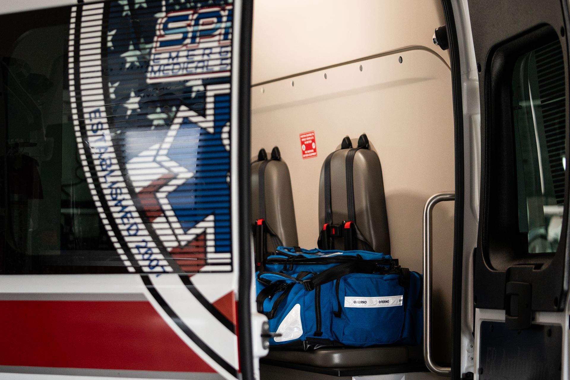 Inside a Spirit EMS ambulance