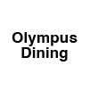 The logo for olympus dining is black and white on a white background.