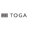 The toga logo is a black and white logo on a white background.