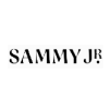 A black and white logo for sammy jr. on a white background.