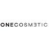 A black and white logo for one cosmetic on a white background.