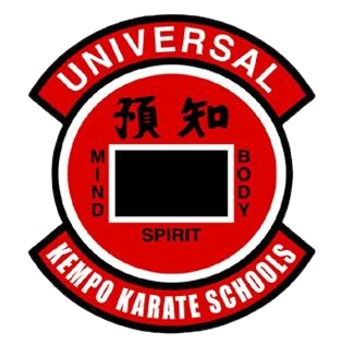 A logo for universal kampfo karate schools