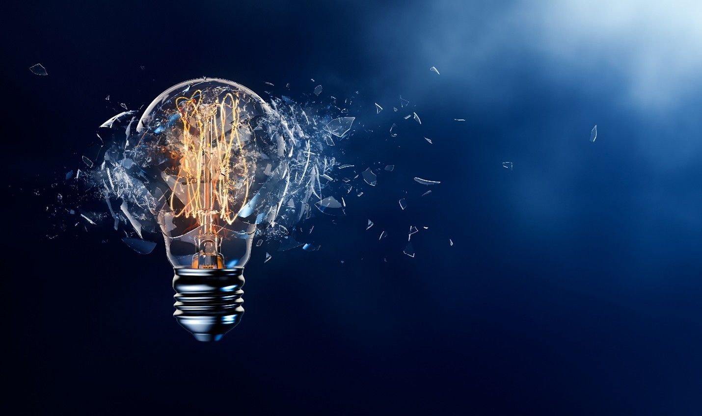 Lightbulb bursting