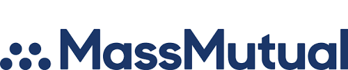A logo for massmutual is shown on a white background.