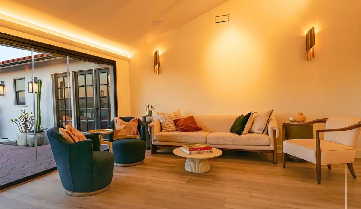The Elegant Living Room of a Custom Home From Mid-Missouri's Big Tree Construction.