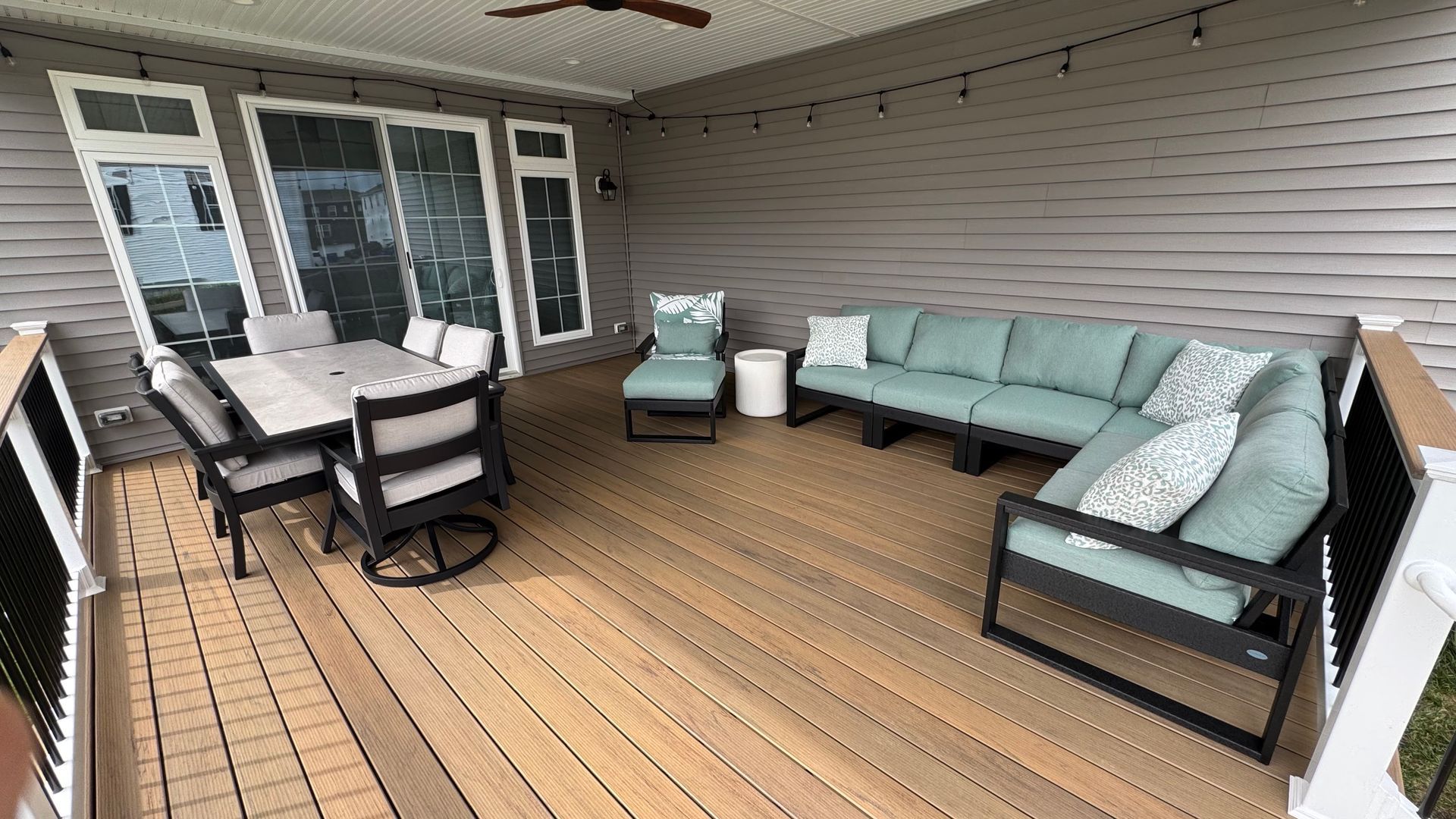 A Patio With Outdoor Seating, Remodeled in Mid-Missouri By Big Tree Construction.