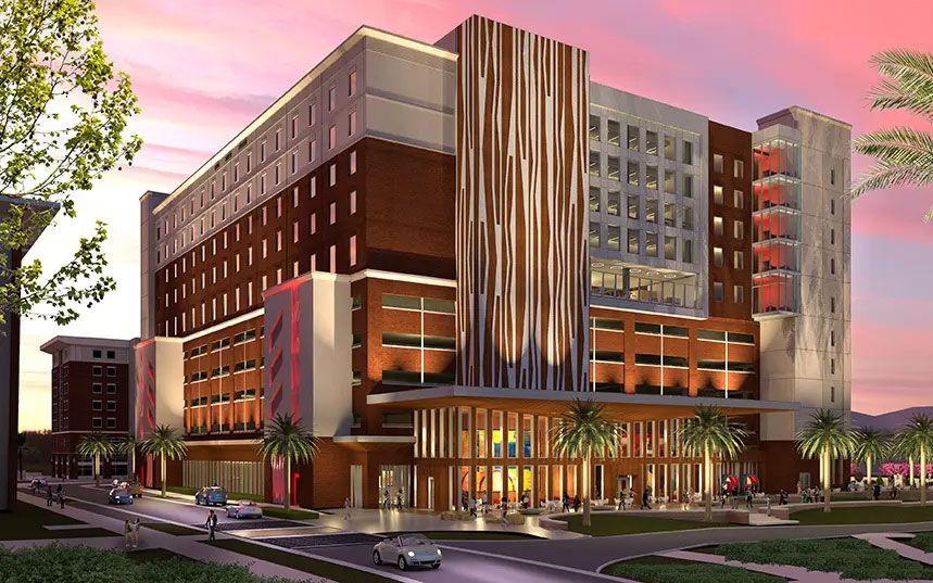 University of Tampa Multipurpose Building Swisspearl Fiber Cement Panel Facade Fabrication