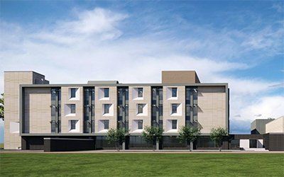 Bard High School Fiber Cement Rainscreen Cladding Fabrication 