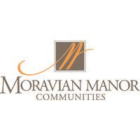 Moravian Manor Communities logo: brown square with stylized