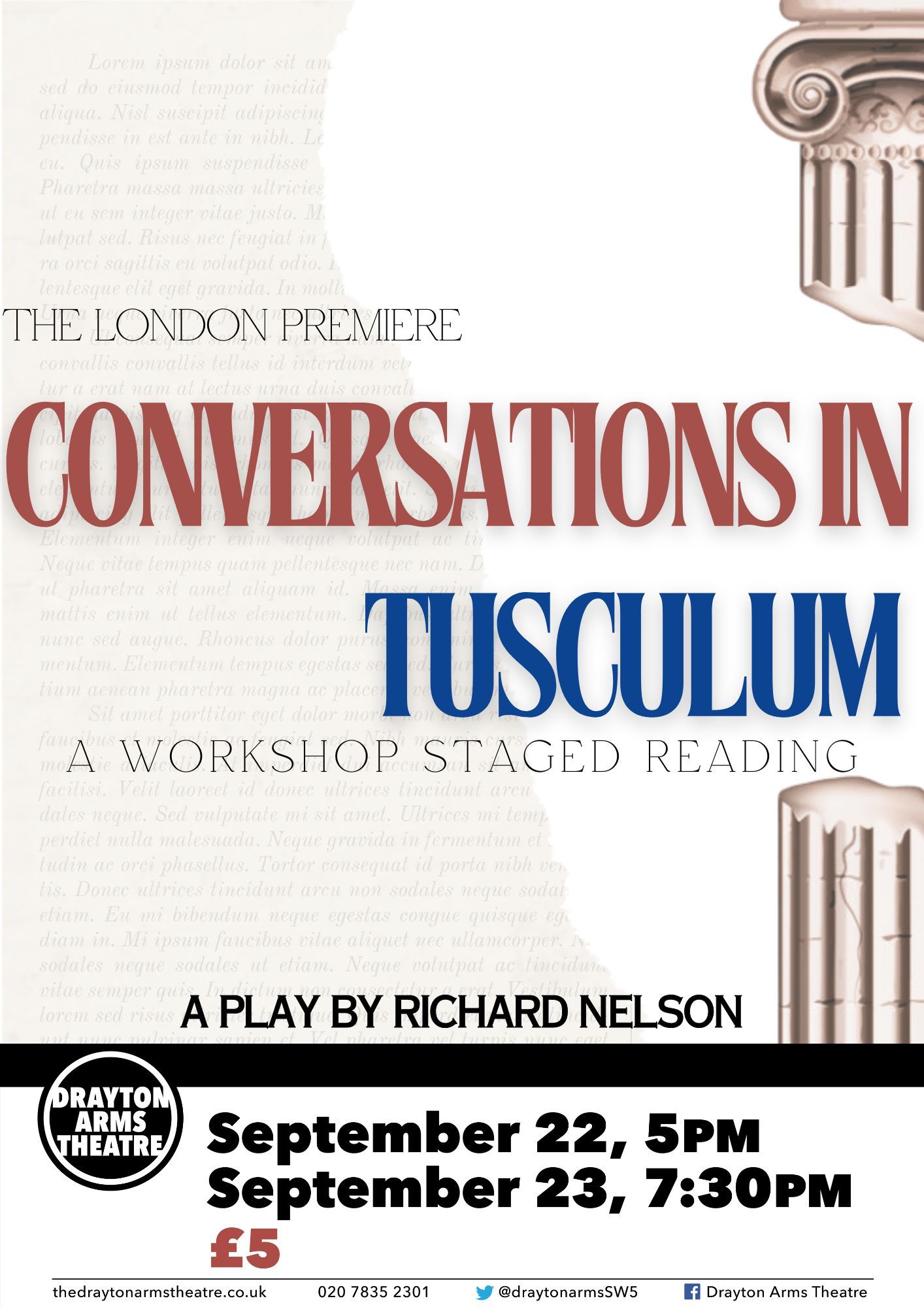 TO WATCH A MAN EAT by Sadie Pearson at Old Red Lion Theatre