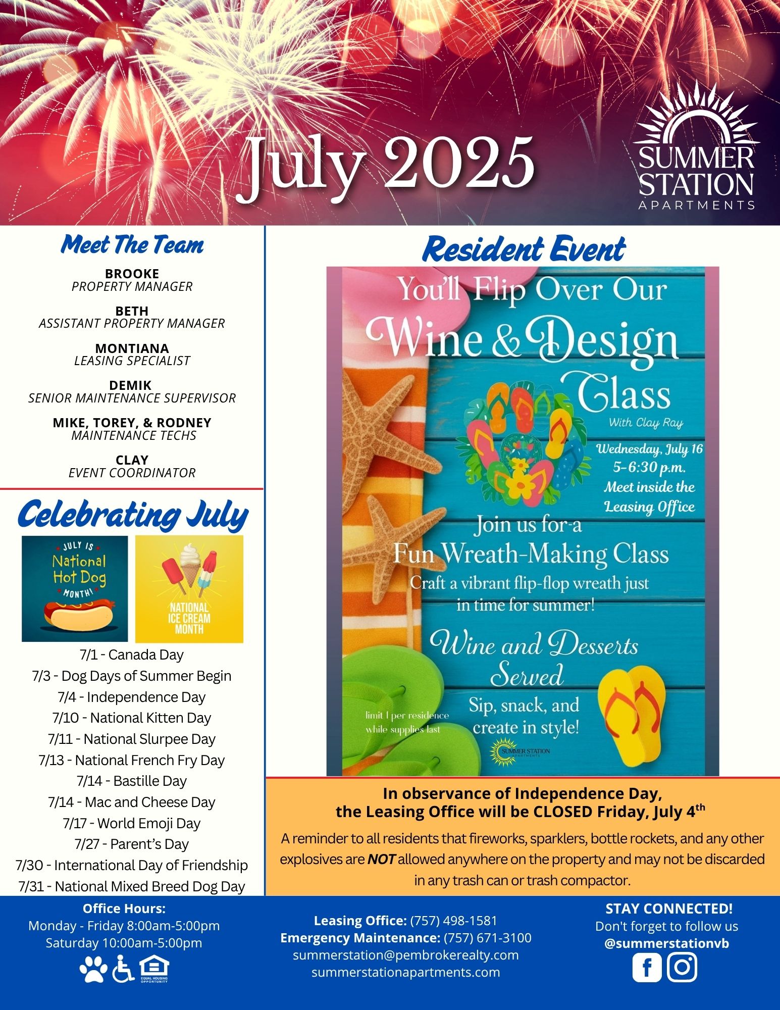 July 2025 Resident Newsletter
