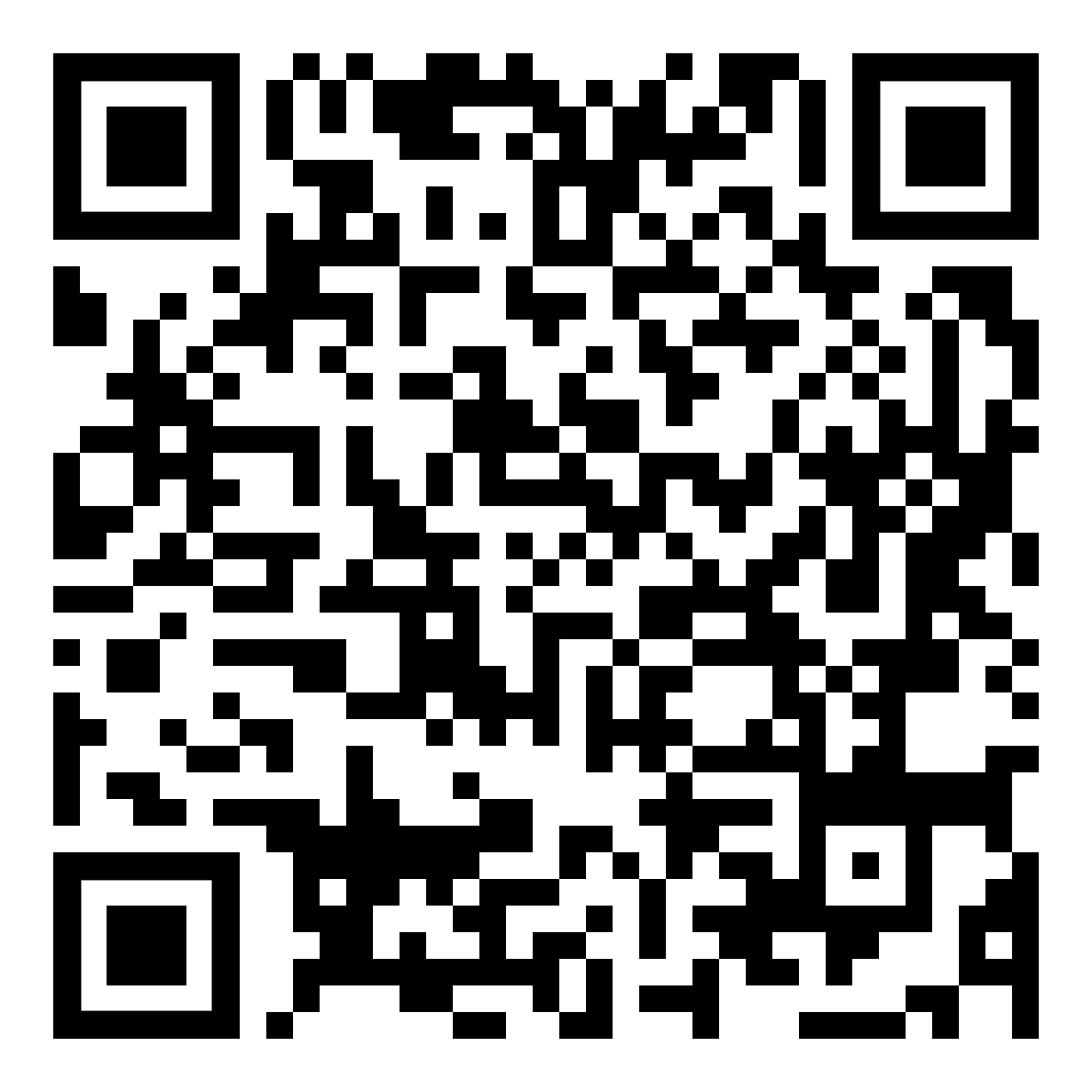 A standard black and white square QR code.