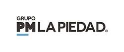El logo del grupo pmla piedad está sobre fondo blanco.