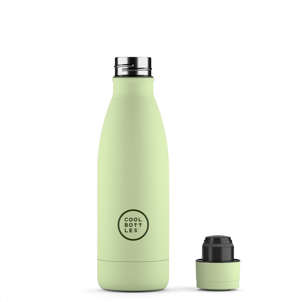 Garrafa térmica pastel green da Cool Bottles sem tampa