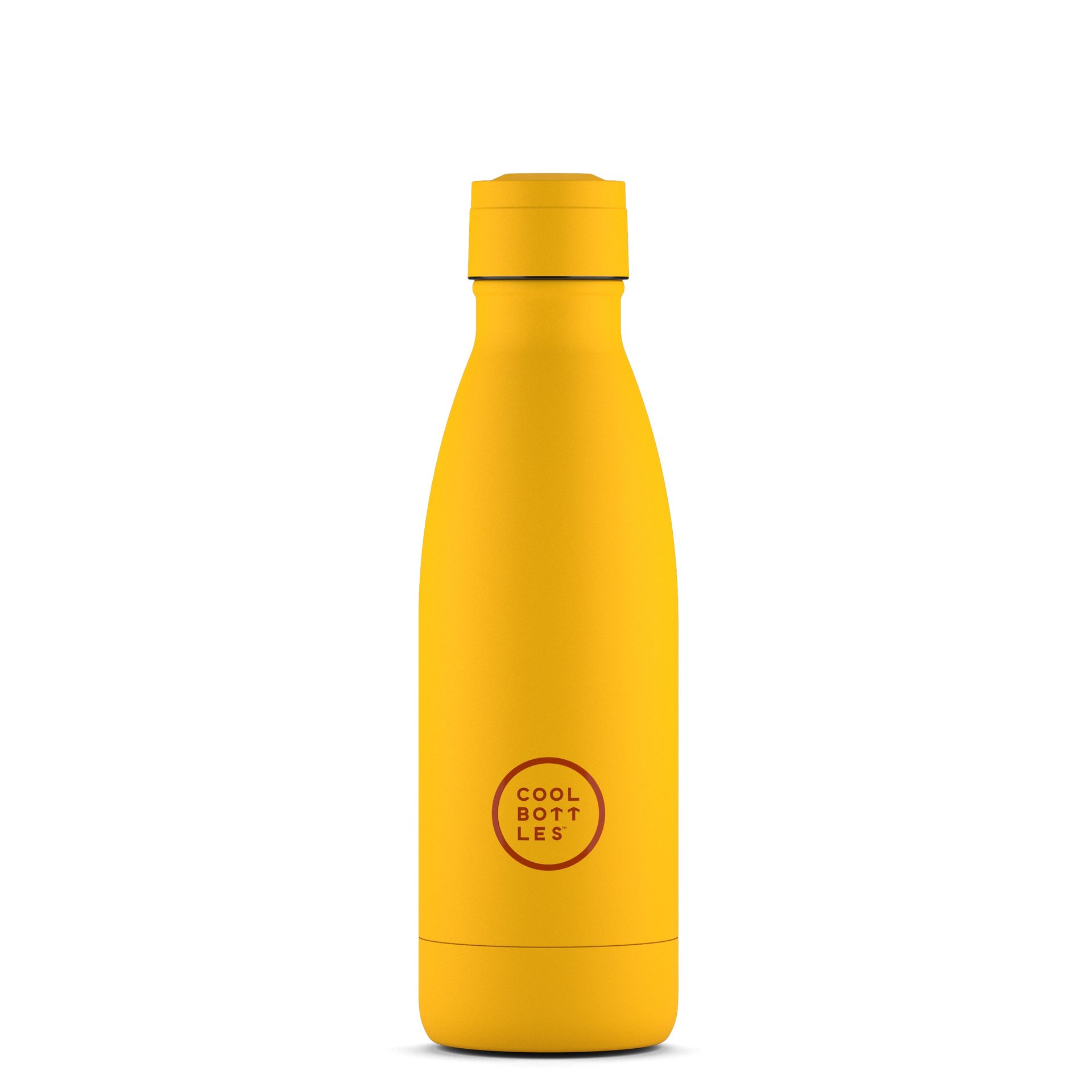 Garrafa térmica amarela da Cool Bottles