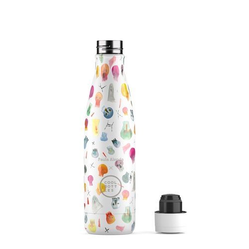 Garrafa térmica com caveiras da Cool Bottles sem tampa
