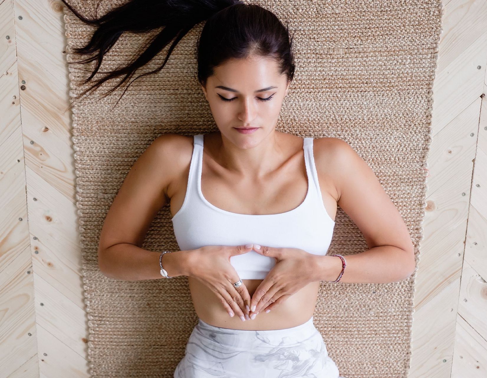 The same young woman doing yoga, fertility yoga, yoga for fertility, fertility yoga poses