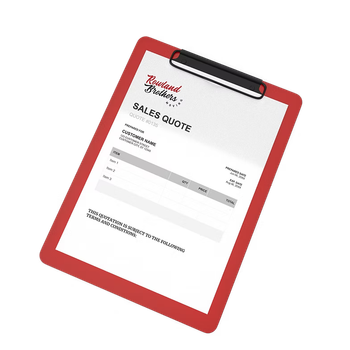 Red clipboard with