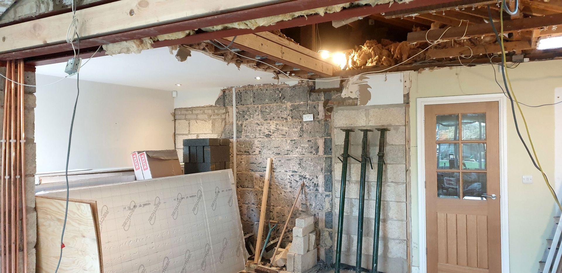 Removing joists for the vaulted ceiling