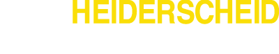 Yellow HEIDERSCHEID logo text on a white background