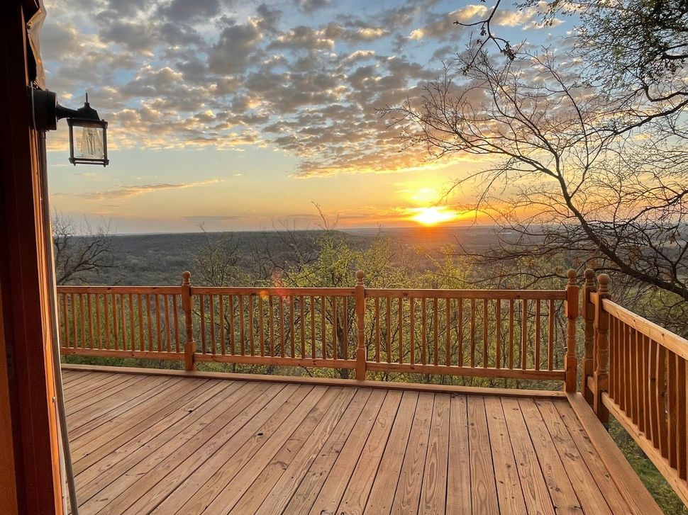 sunset from yurt deck