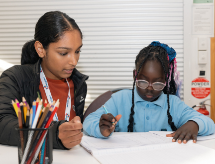 Student receiving support at a Learning Support Program