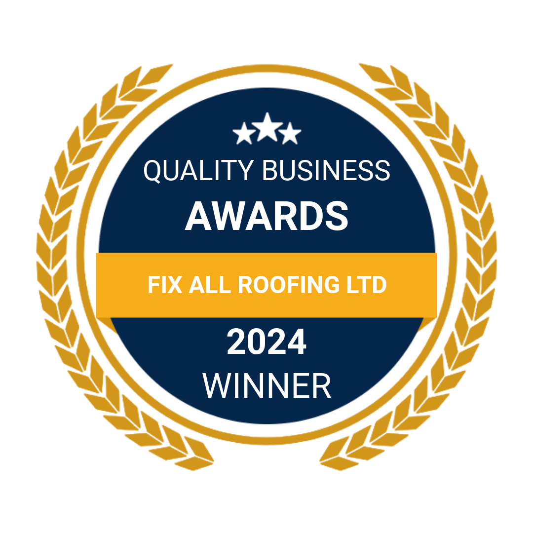 A quality business awards winner badge for fix all roofing ltd.