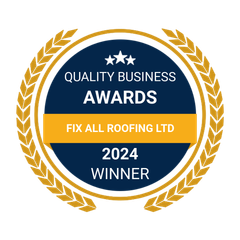 A quality business awards winner badge for fix all roofing ltd.