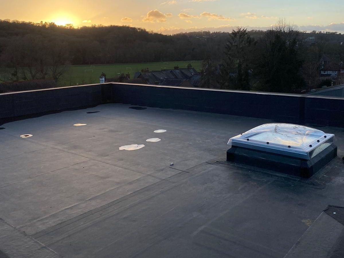 Flat Roofing with skylight by Fix All Roofing in Oxford