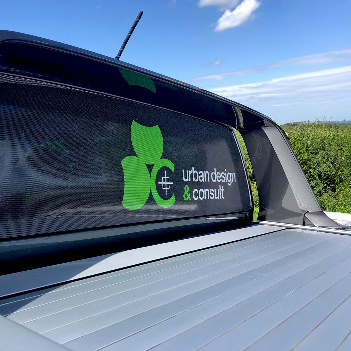 Contravision and cut vinyl car graphics