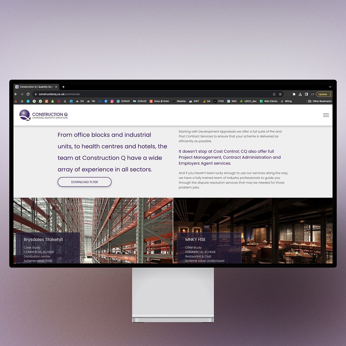 Construction website design & development